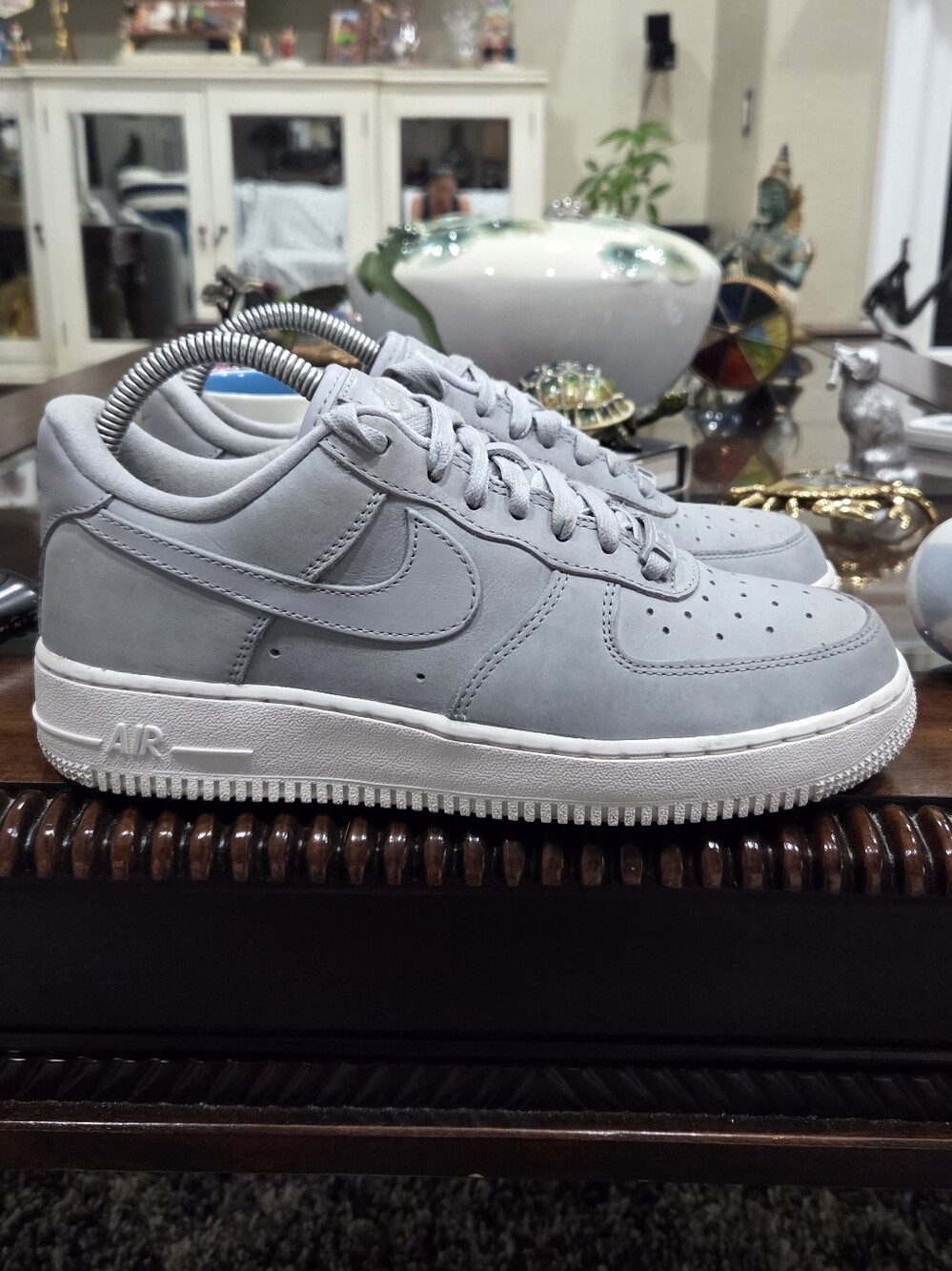 Nike Air Force 1 Low Grey Suede Sneakers